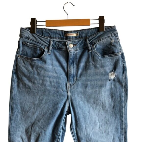 Levi’s 721 High Rise Skinny Jeans Azure Glow Light Wash Size 32 - Picture 3 of 16